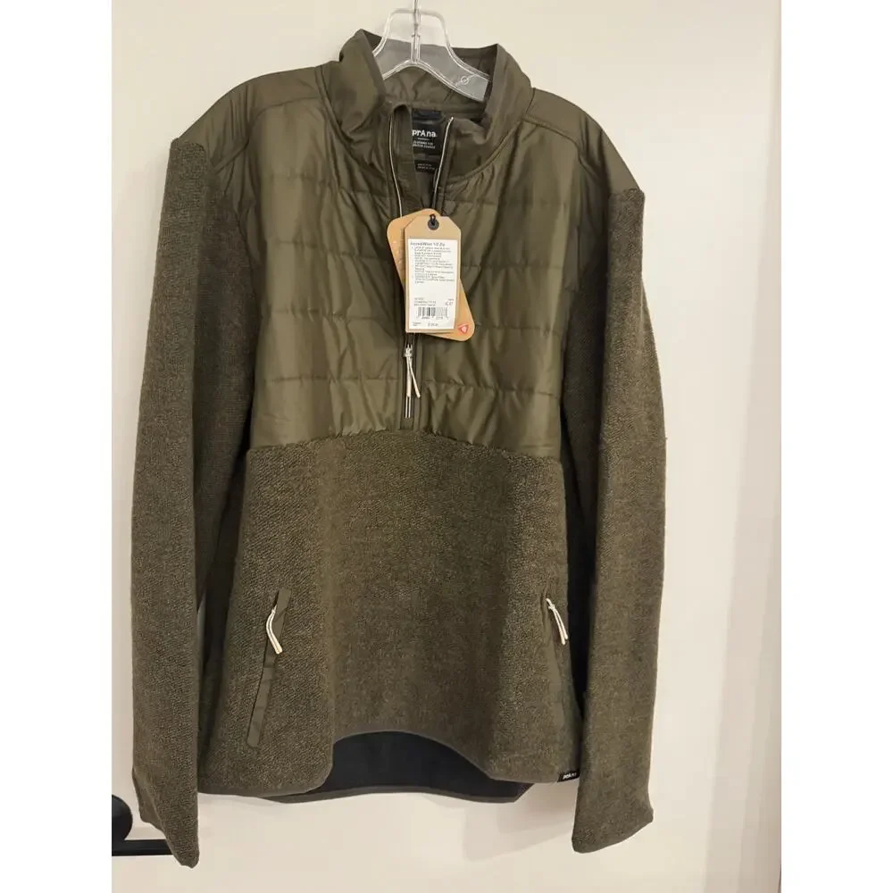 prAna IncrediWool Men’s ½ Zip Pullover Jacket NWT | Size XL | Wool-Blend - Picture 8 of 8